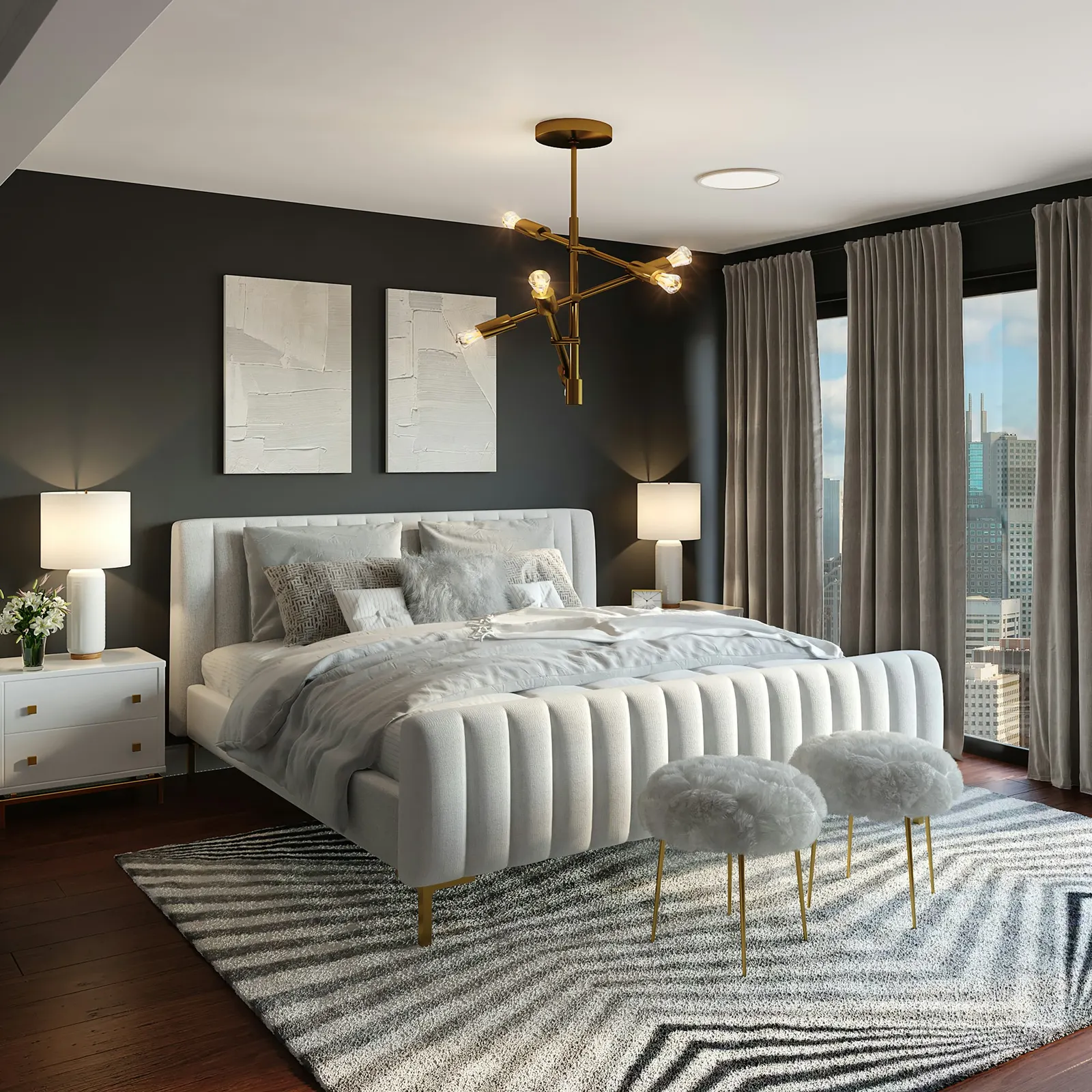 Penthouse with panoramic terrace over the bay
