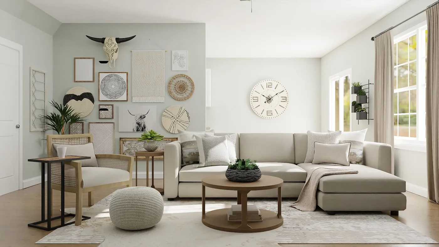 A living room composed with pieces from the collection