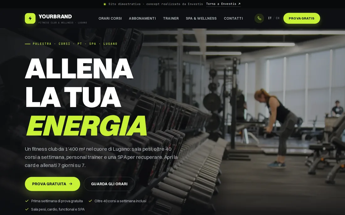 Palestra & fitness - demo