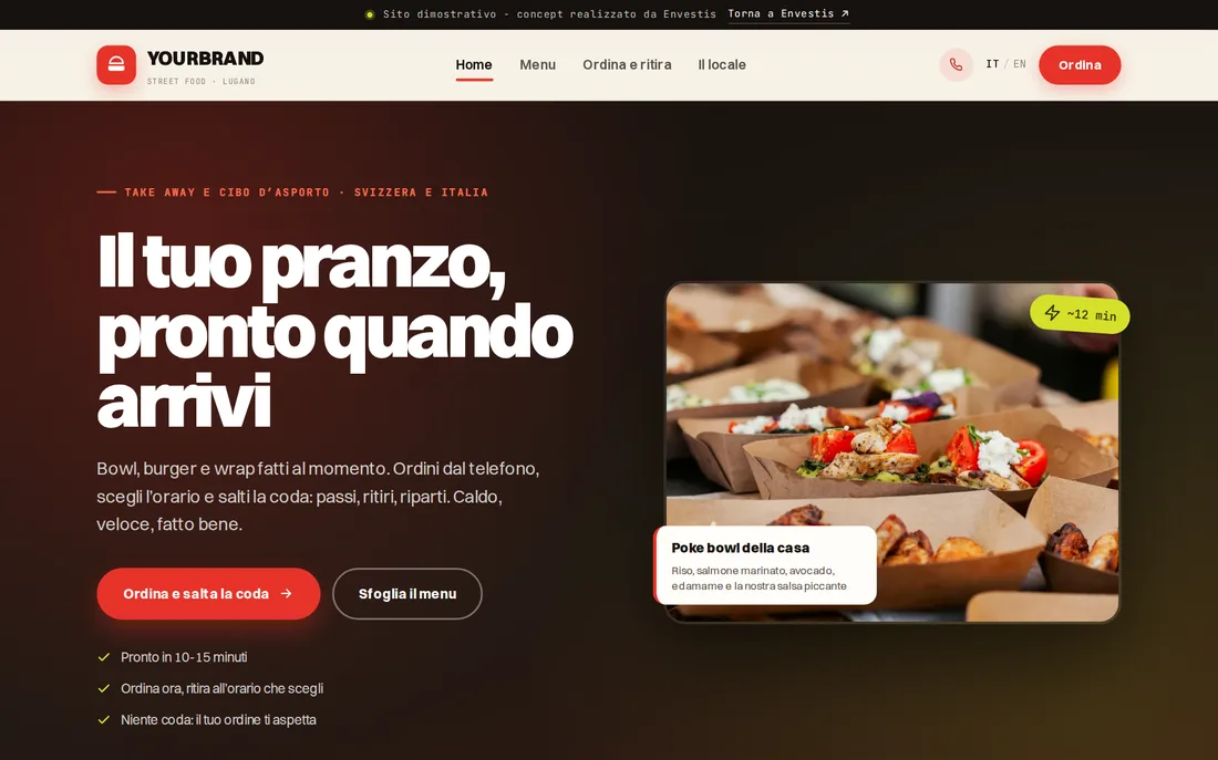 Take away e asporto - demo