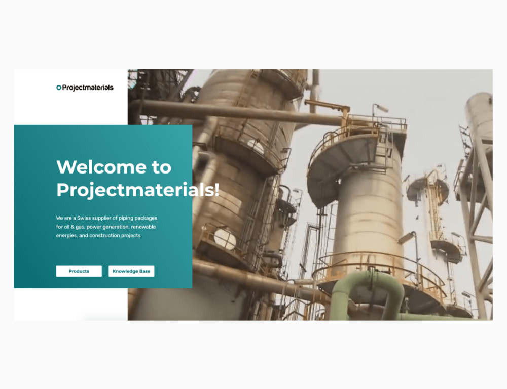 Sito Vetrina Projectmaterials