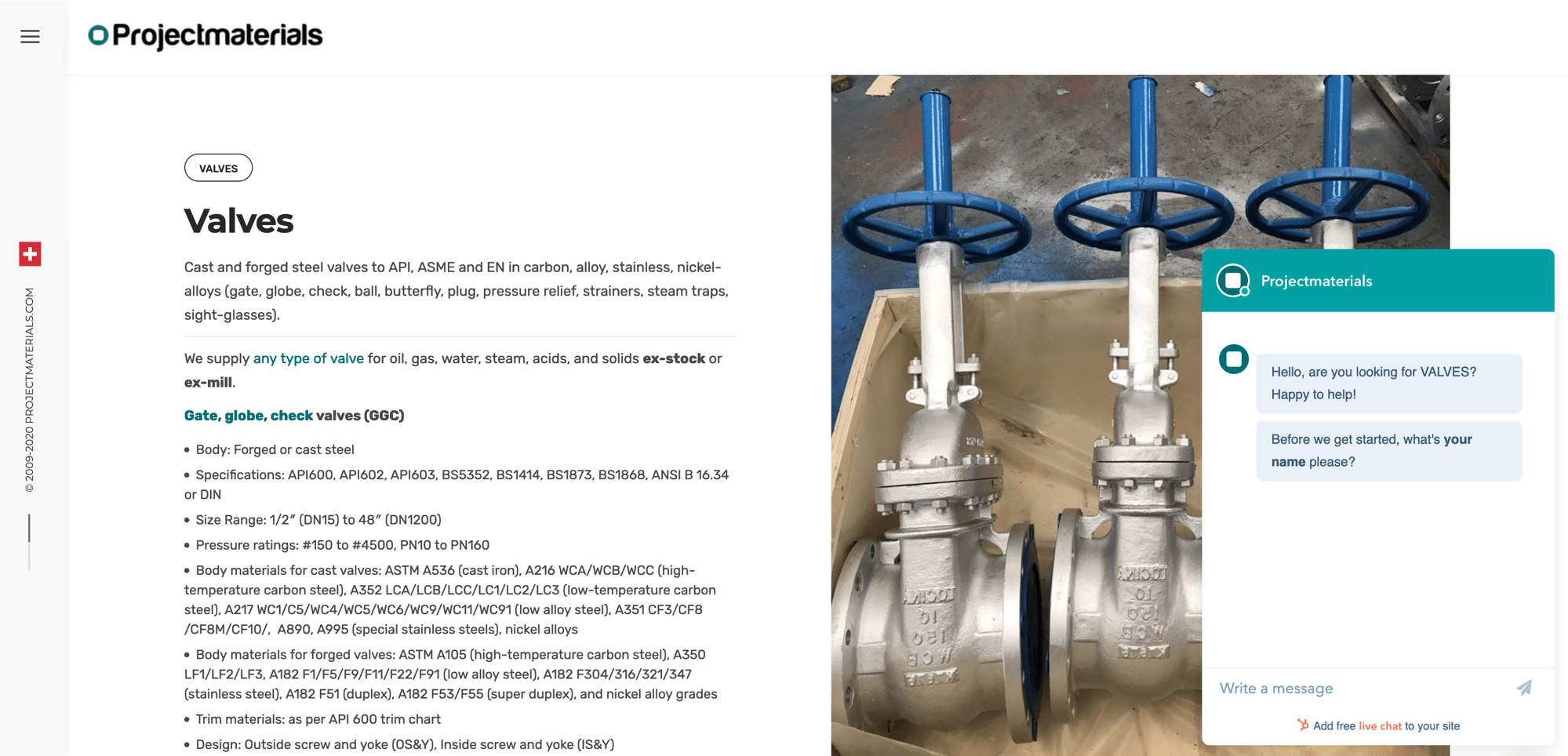 Projectmaterials Sito istituzionale 3